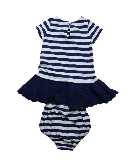 A Navy Dress Sets from Ralph Lauren in size 6-12M for girl. (Back View)