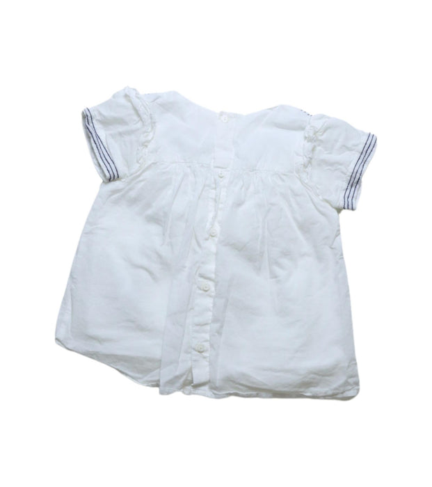 A White Short Sleeve Tops from Chloe in size 12-18M for girl. (Back View)