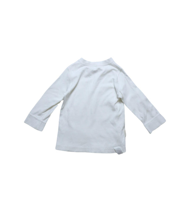 A White Long Sleeve T Shirts from Mides in size 6-12M for neutral. (Back View)