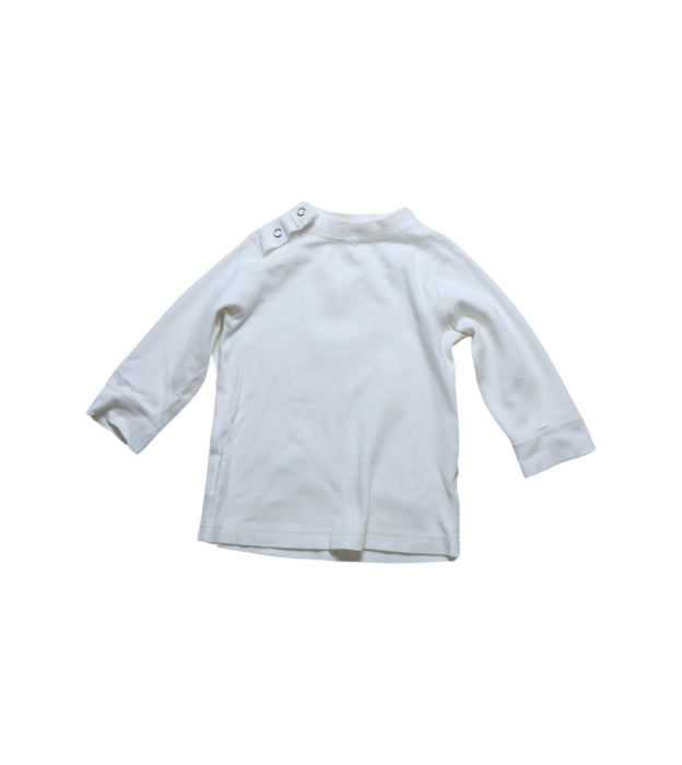 A White Long Sleeve Tops from Mides in size 6-12M for neutral. (Back View)