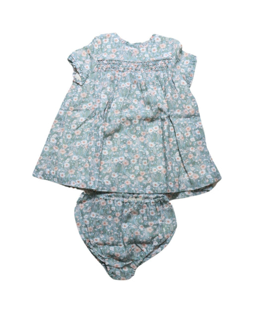 A Green Dress Sets from Nanos in size 12-18M for girl. (Front View)