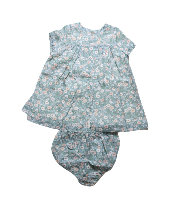 A Green Dress Sets from Nanos in size 12-18M for girl. (Back View)