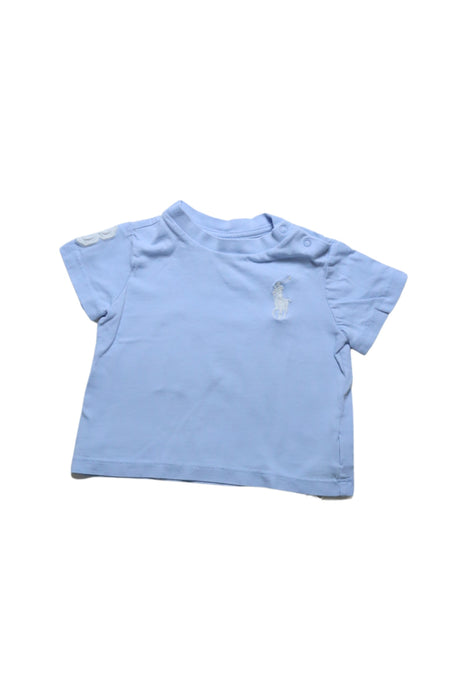 A Blue Short Sleeve T Shirts from Ralph Lauren in size 6-12M for girl. (Front View)