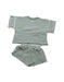 A Green Shorts Sets from Quincy Mae in size 3-6M for girl. (Back View)