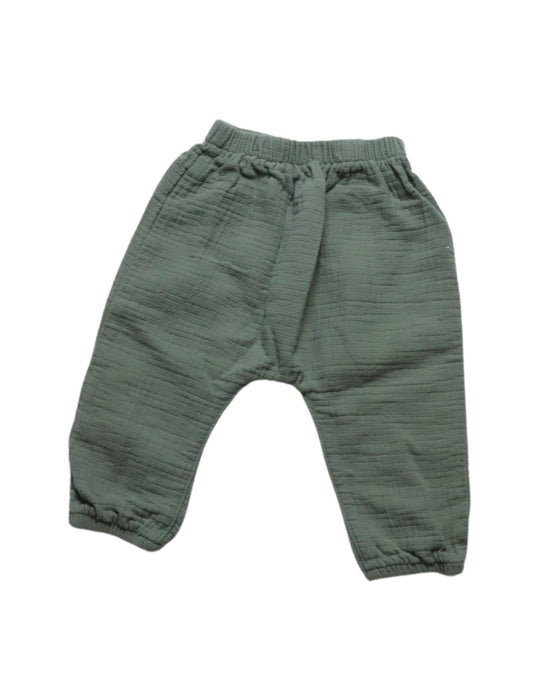A Green Sweatpants from Quincy Mae in size 3-6M for girl. (Back View)