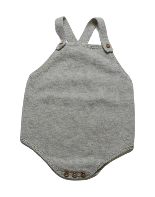 A Grey Overall Shorts from Bonpoint in size 3-6M for girl. (Front View)