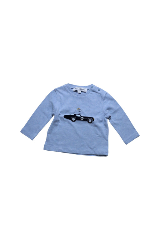 A Blue Long Sleeve Tops from Tartine et Chocolat in size 3-6M for neutral. (Front View)