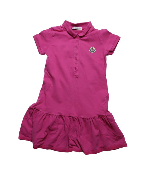 A Pink Short Sleeve Dresses from Moncler in size 6T for girl. (Front View)