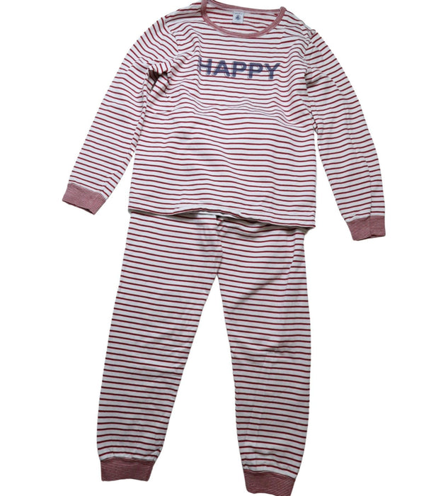 A Red Pyjama Sets from Petit Bateau in size 12Y for boy. (Front View)