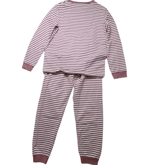 A Red Pyjama Sets from Petit Bateau in size 12Y for boy. (Back View)