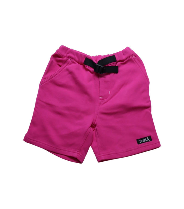 A Pink Shorts from X-Girl Stages in size 4T for girl. (Front View)