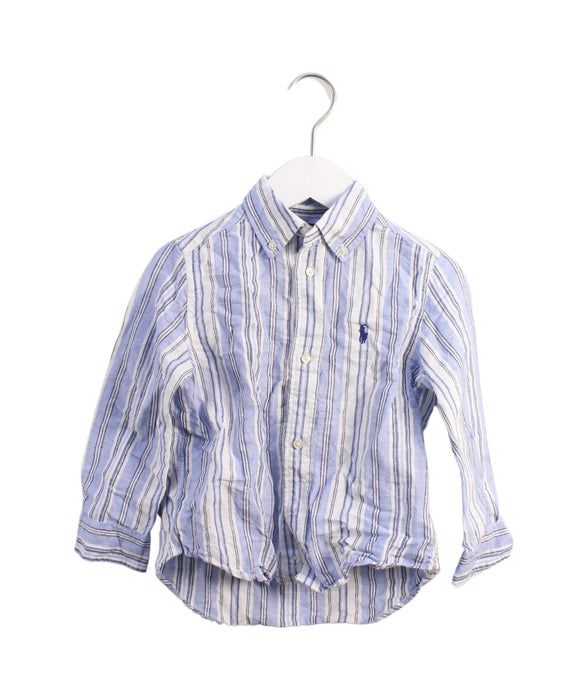 A Blue Shirts from Ralph Lauren in size 3T for boy. (Front View)