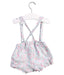 A White Overall Shorts from Jacadi in size 3-6M for girl. (Back View)