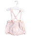 A Pink Overall Shorts from Cyrillus in size 6-12M for girl. (Front View)