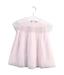 A Pink Short Sleeve Dresses from Chateau de Sable in size 3-6M for girl. (Front View)