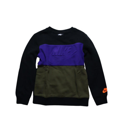 A Black Crewneck Sweatshirts from Nike in size 6T for boy. (Front View)