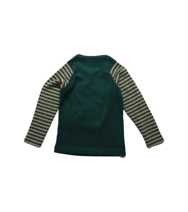 A Green Long Sleeve Tops from Familiar in size 4T for boy. (Back View)