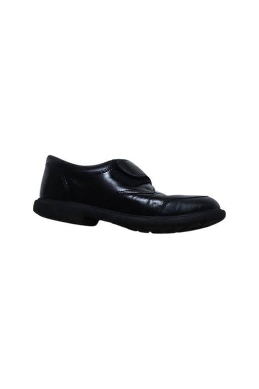 A Black Dress Shoes from Geox in size 10Y for boy. (Front View)