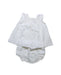 A White Shorts Sets from Bonpoint in size 3-6M for girl. (Front View)