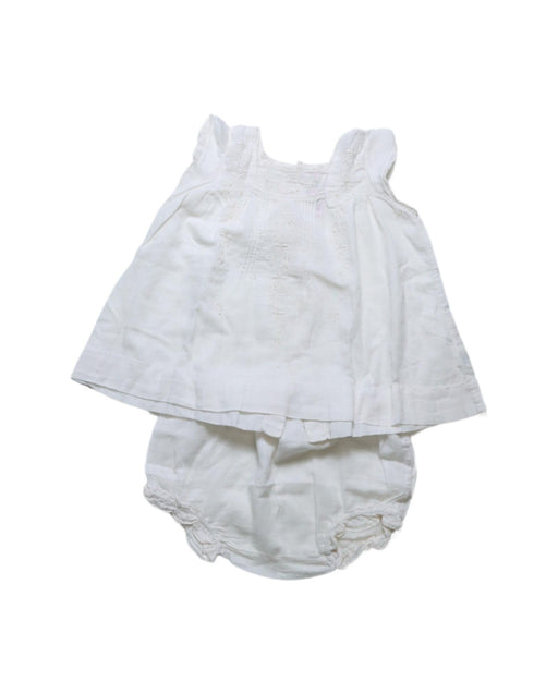 A White Shorts Sets from Bonpoint in size 3-6M for girl. (Front View)