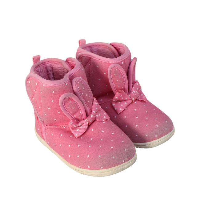 A Pink Booties from Dr. Kong in size 18-24M for girl. (Front View)