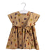 A Brown Short Sleeve Dresses from Oeuf in size 3-6M for girl. (Front View)