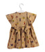 A Brown Short Sleeve Dresses from Oeuf in size 3-6M for girl. (Back View)