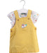 A Yellow Overall Dresses from Sprout in size 0-3M for girl. (Front View)