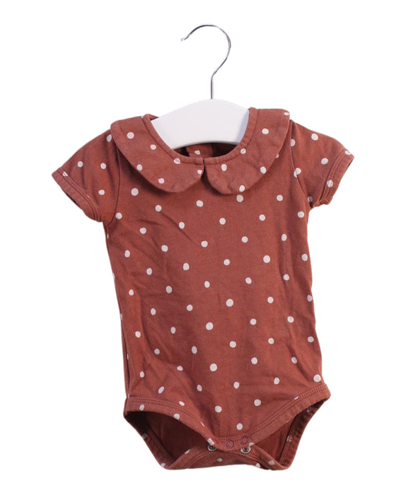 A Brown Bodysuits from Nature Baby in size 0-3M for girl. (Front View)