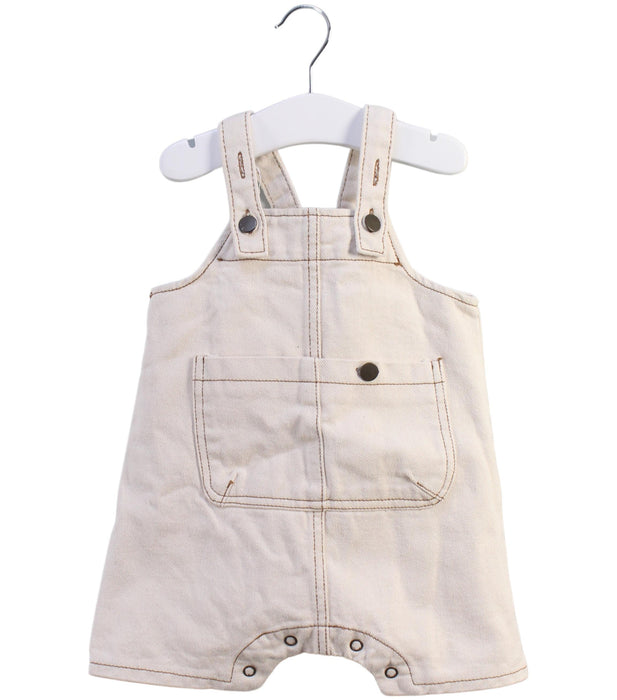 A Beige Overall Shorts from Mon Bebe in size 12-18M for boy. (Front View)