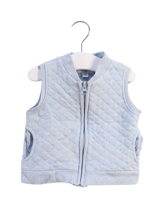 A Blue Outerwear Vests from Purebaby in size 3-6M for neutral. (Front View)