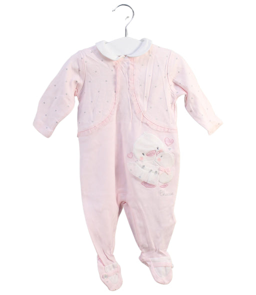 A Pink Onesies from Chicco in size 0-3M for girl. (Front View)