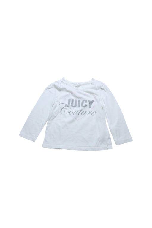 A White Long Sleeve Tops from Juicy Couture in size 3T for girl. (Front View)