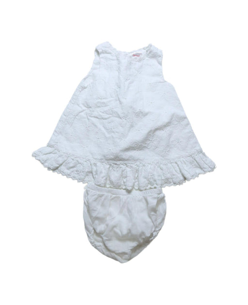 A White Dress Sets from Sprout in size 6-12M for girl. (Front View)