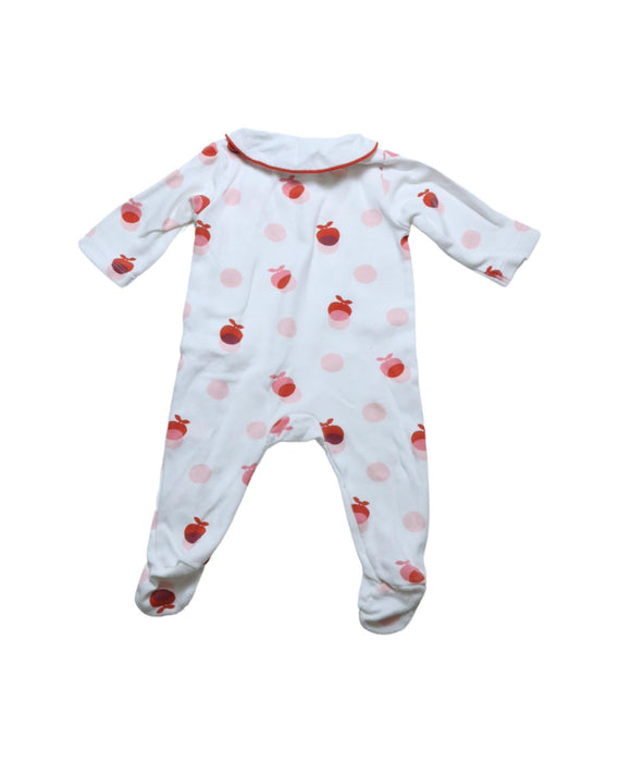 A White Onesies from Jacadi in size 0-3M for girl. (Back View)