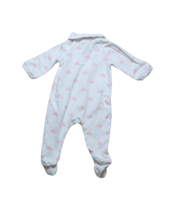 A White Onesies from Jacadi in size 0-3M for girl. (Back View)