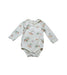 A Beige Long Sleeve Bodysuits from Wilson & Frenchy in size 6-12M for girl. (Front View)