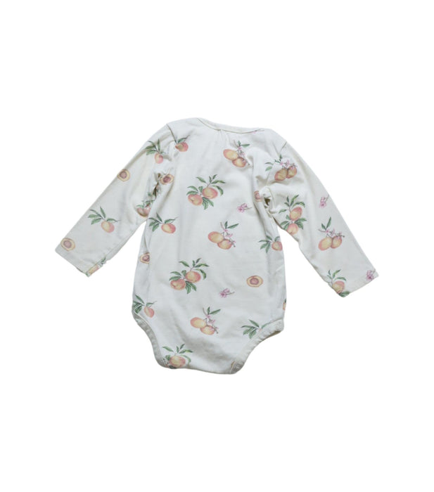 A Beige Long Sleeve Bodysuits from Wilson & Frenchy in size 6-12M for girl. (Back View)