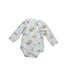 A Beige Long Sleeve Bodysuits from Wilson & Frenchy in size 6-12M for girl. (Back View)