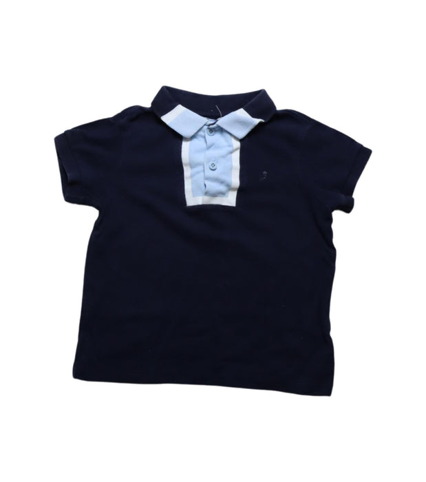 A Navy Short Sleeve Polos from Jacadi in size 4T for boy. (Front View)