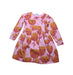 A Pink Long Sleeve Dresses from Minti in size 4T for girl. (Front View)