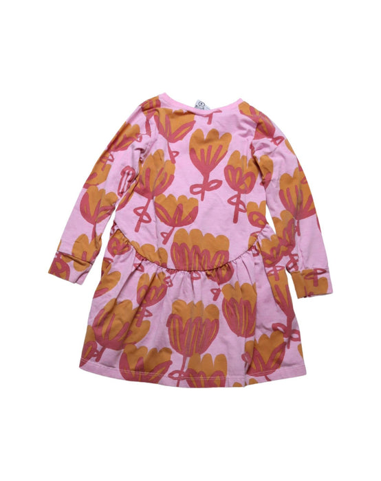 A Pink Long Sleeve Dresses from Minti in size 4T for girl. (Back View)