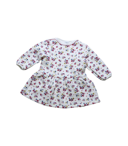 A White Long Sleeve Dresses from Petit Bateau in size 3-6M for girl. (Front View)