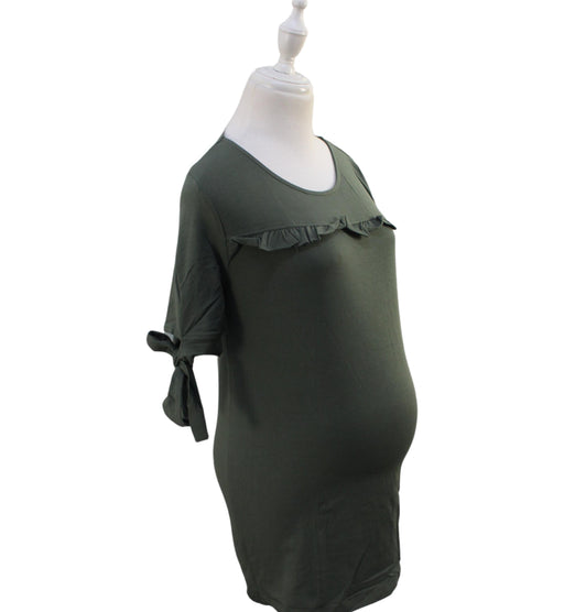 A Green Short Sleeve Dresses from Mamalicious in size S for maternity. (Front View)