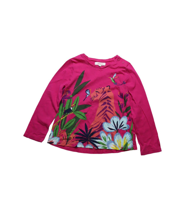 A Pink Long Sleeve Tops from Catimini in size 5T for girl. (Front View)