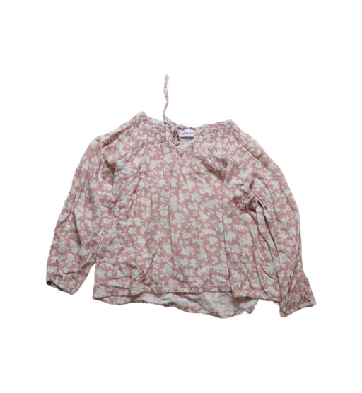 A Pink Long Sleeve Tops from Little Mercerie in size 4T for girl. (Front View)