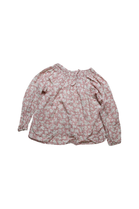 A Pink Long Sleeve Tops from Little Mercerie in size 4T for girl. (Back View)