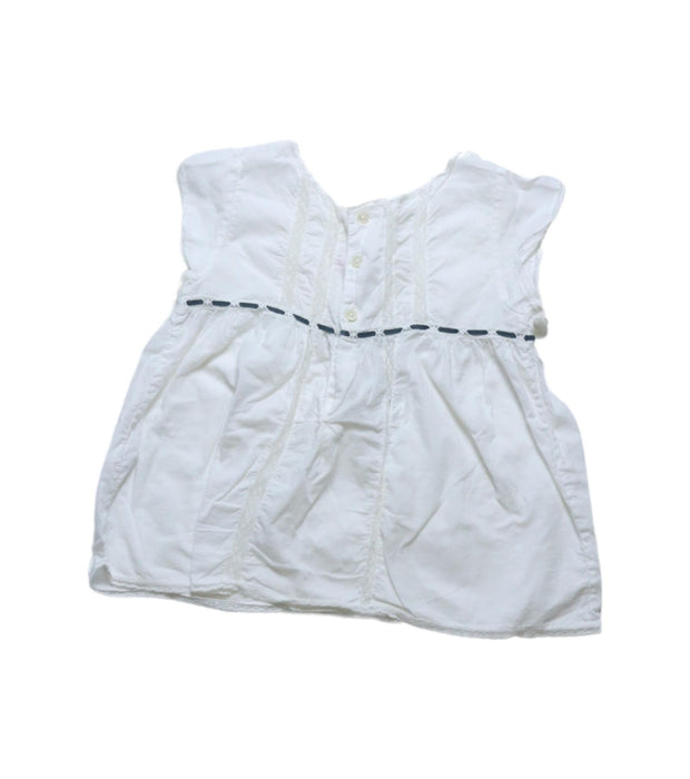 A White Sleeveless Tops from Bonpoint in size 4T for girl. (Back View)