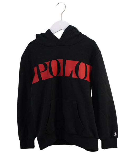 A Black Sweatshirts from Polo Ralph Lauren in size 7Y for boy. (Front View)