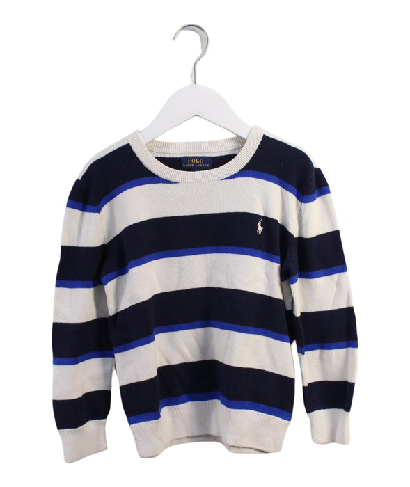 A Black Knit Sweaters from Polo Ralph Lauren in size 6T for boy. (Front View)